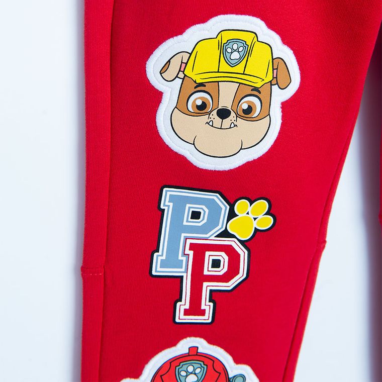 Cool Club, Pantaloni trening pentru baieti, slim, rosu, imprimeu Paw Patrol