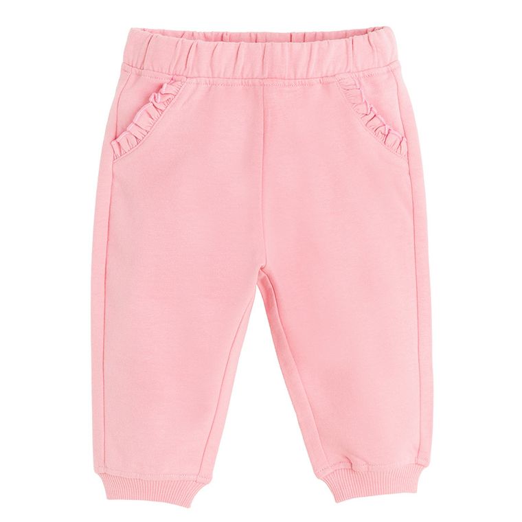 Cool Club, Pantaloni trening pentru fete, roz, set, 2 buc.