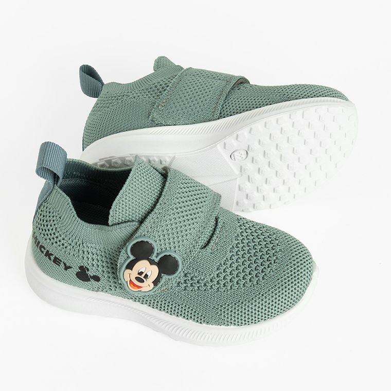 Cool Club, Pantofi sport pentru baieti, verde, imprimeu Mickey Mouse