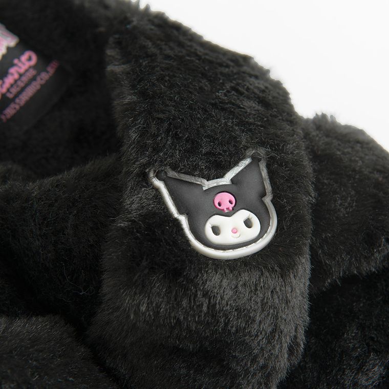 Cool Club, Papuci de casa pentru fete, negru, imprimeu Kuromi