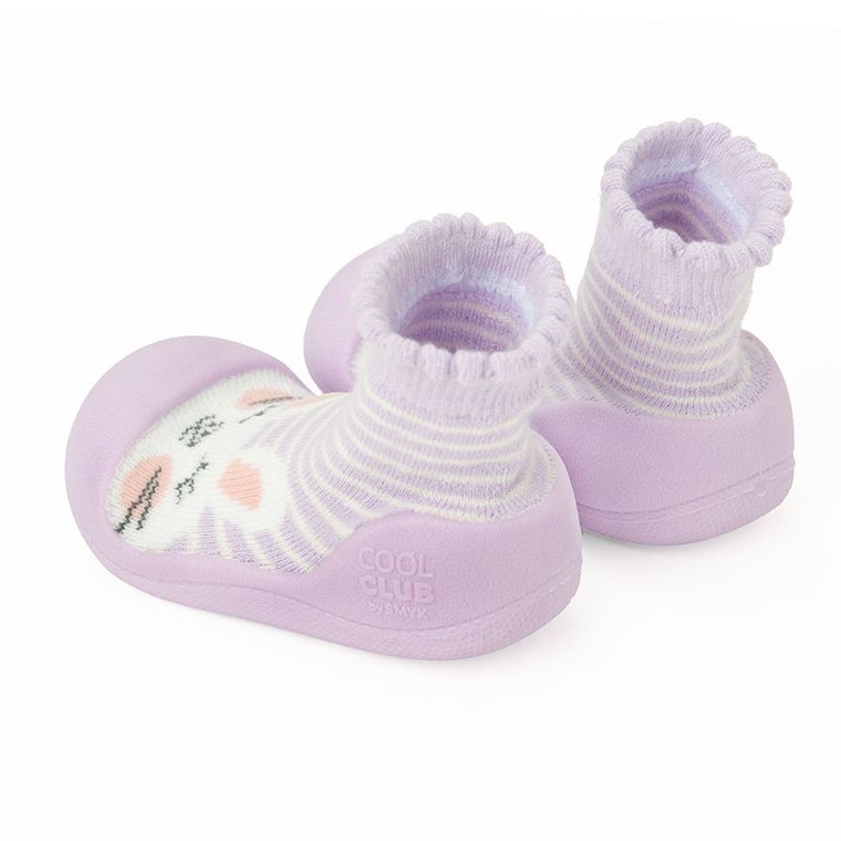 Cool Club, Papuci de casa tip soseta pentru fete, violet