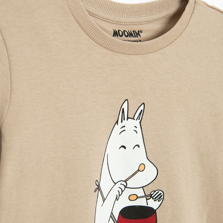 Cool Club, Pijama pentru baieti, bej, Imprimeu Moomins