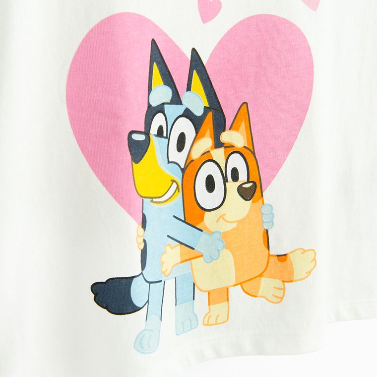 Cool Club, Pijama pentru fete, alb, imprimeu Bluey