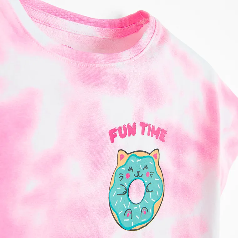 Cool Club, Pijama pentru fete, roz-alb