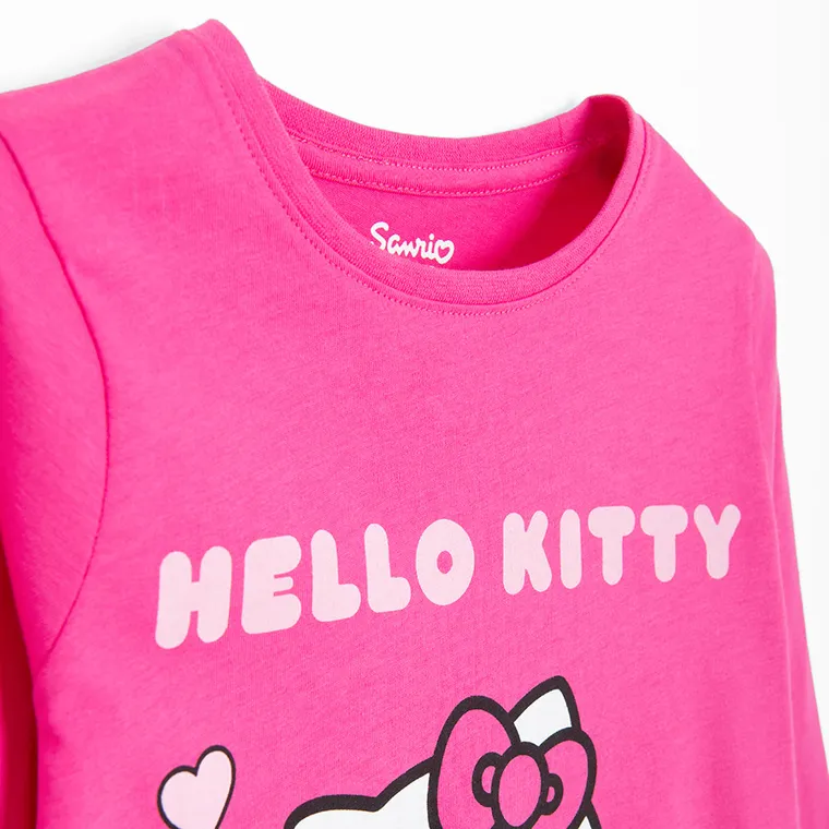 Cool Club, Pijama pentru fete, roz, imprimeu Hello Kitty