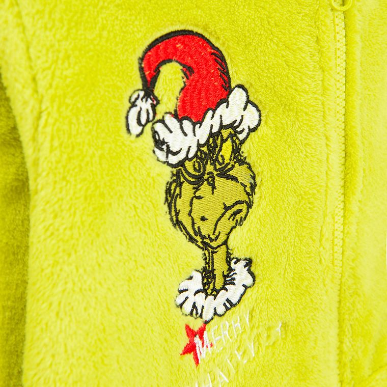 Cool Club, Pijama-salopeta cu gluga pentru baieti, verde, Grinch