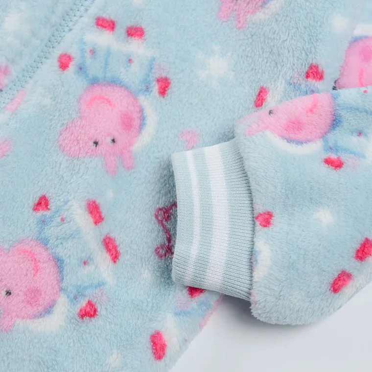 Cool Club, Pijama-salopeta cu gluga pentru fete, albastru, imprimeu Peppa Pig