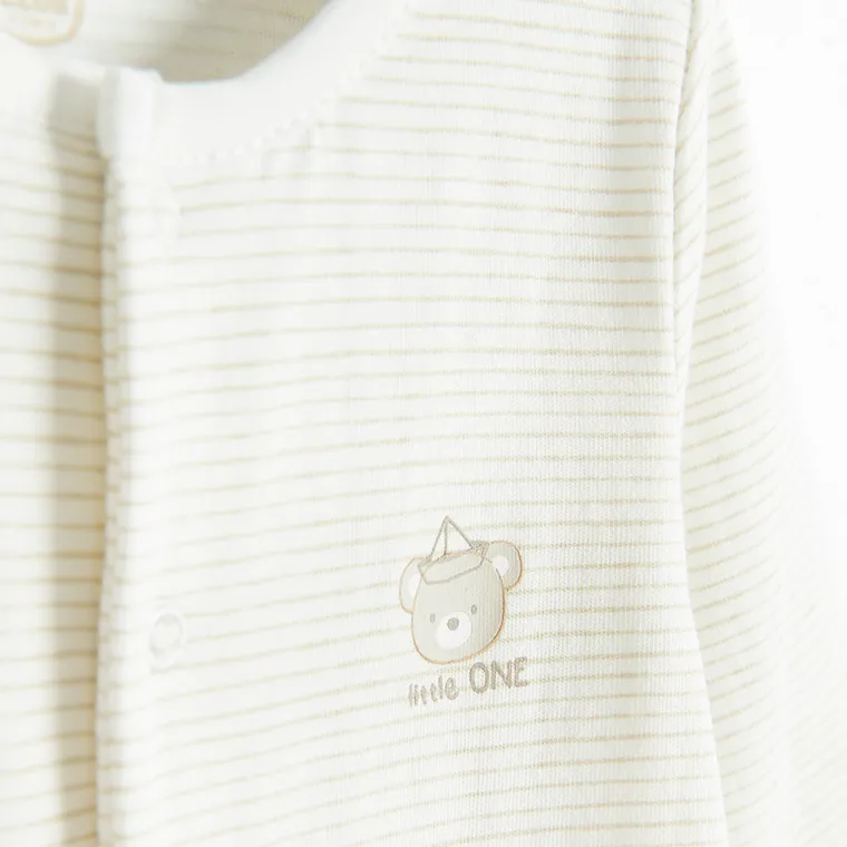 Cool Club, Pijama tip salopeta pentru baieti, alb, set, 2 buc.