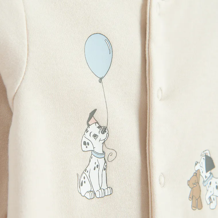 Cool Club, Pijama tip salopeta pentru bebelusi, mix, imprimeu 101 Dalmatieni, set, 2 buc.