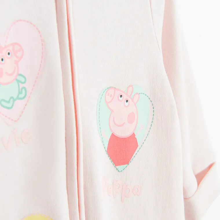 Cool Club, Pijama tip salopeta pentru fete, mix, imprimeu Peppa Pig, set, 2 buc.