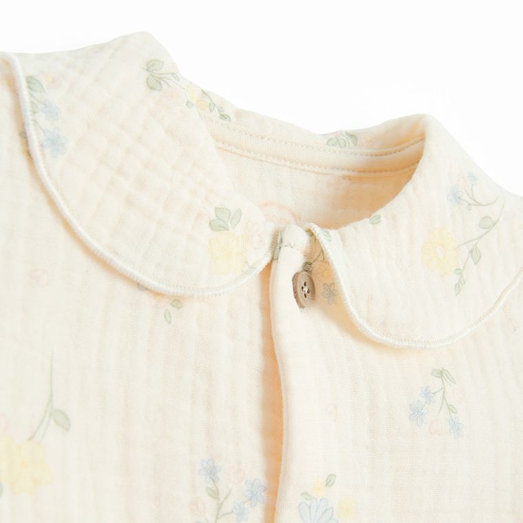 Cool Club, Pijama tip salopeta pentru fete, muselina, piersica