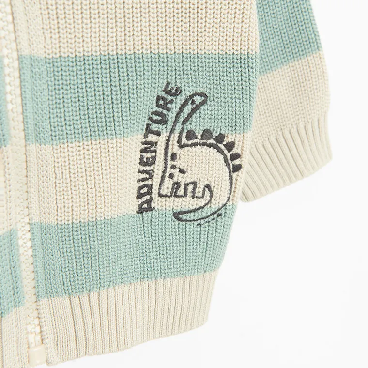 Cool Club, Pulover cu gluga pentru baieti, cu fermoar, verde-gri