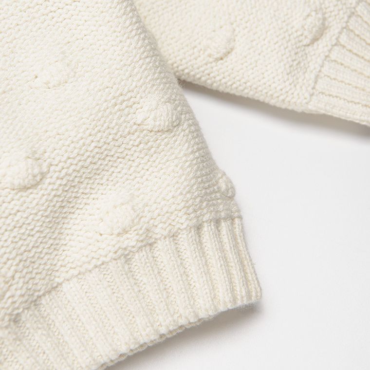 Cool Club, Pulover cu nasturi pentru fete, culoare ecru