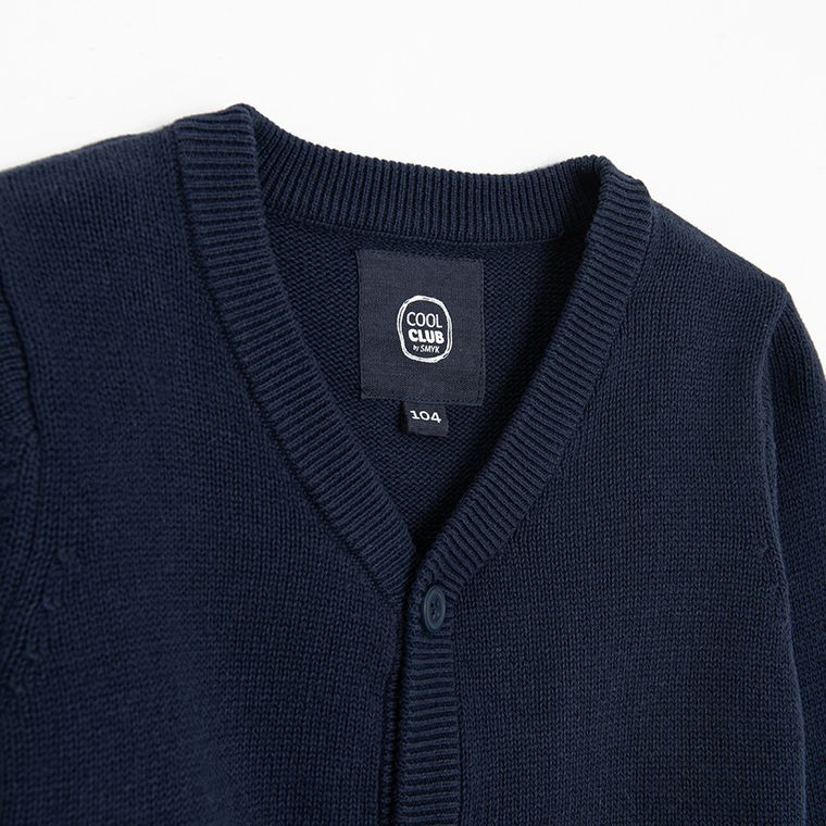 Cool Club, Pulover pentru baieti, cu nasturi, bleumarin