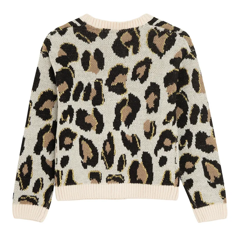 Cool Club, Pulover pentru fete, cu nasturi, bej