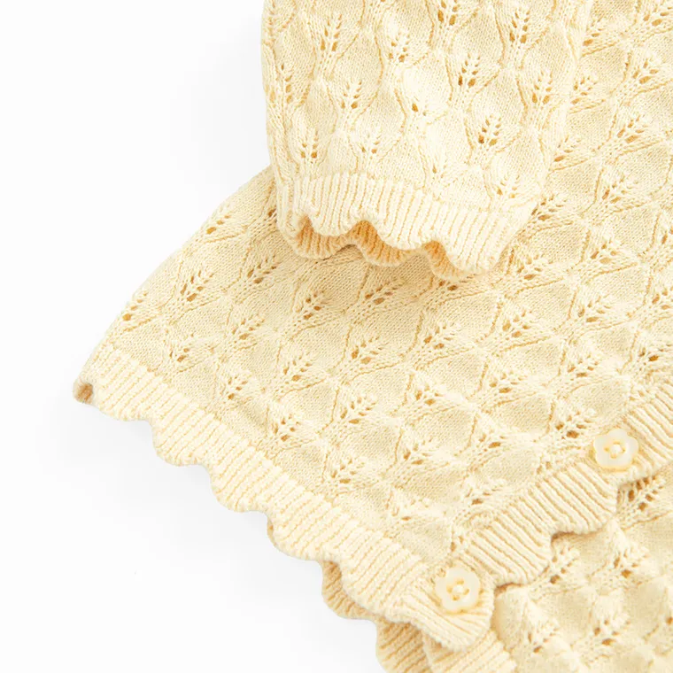 Cool Club, Pulover pentru fete, cu nasturi, galben