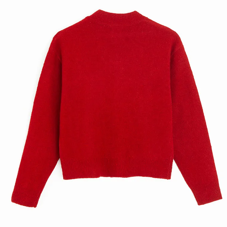 Cool Club, Pulover pentru fete, cu nasturi, rosu