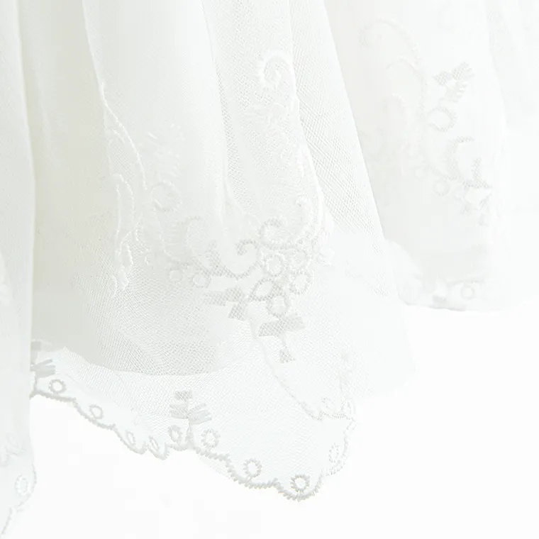 Cool Club, Rochie cu maneca lunga pentru fete, alb