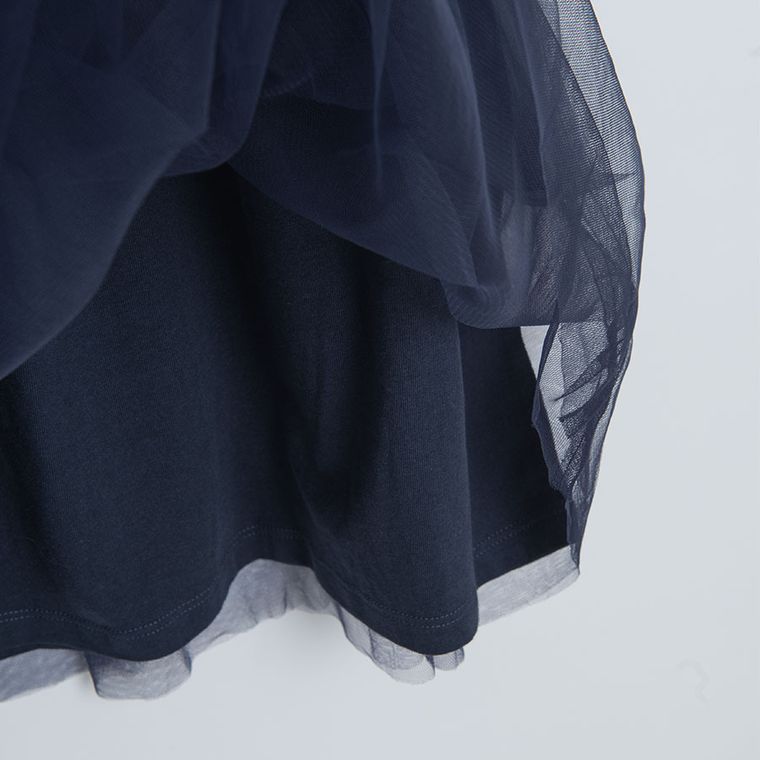 Cool Club, Rochie cu maneca lunga pentru fete, bleumarin