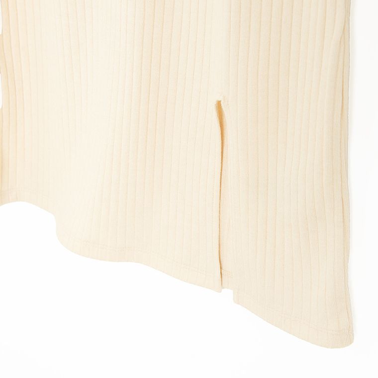 Cool Club, Rochie cu maneca lunga pentru fete, din tricot striat, bej deschis