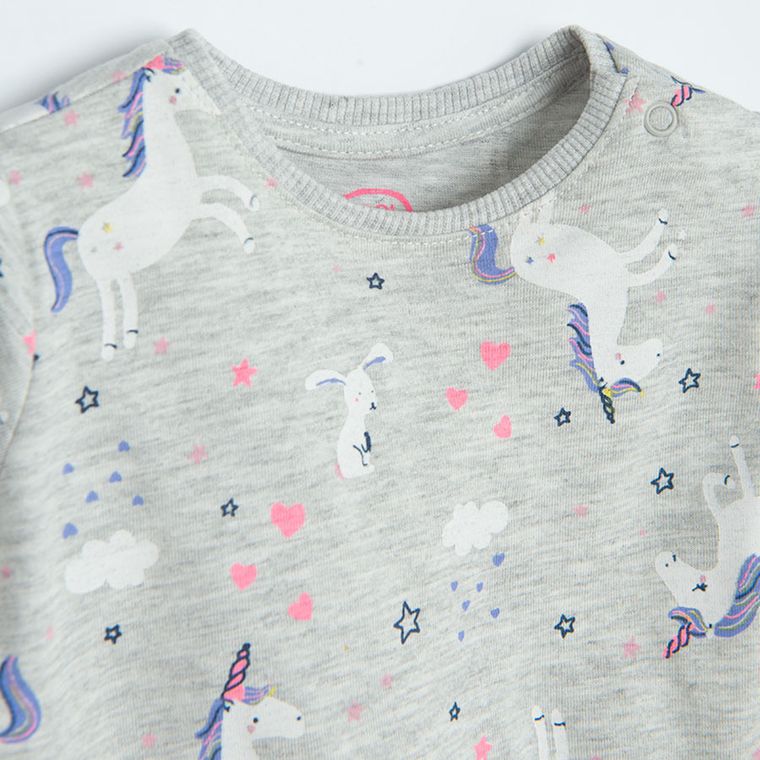 Cool Club, Rochie cu maneca lunga pentru fete, gri