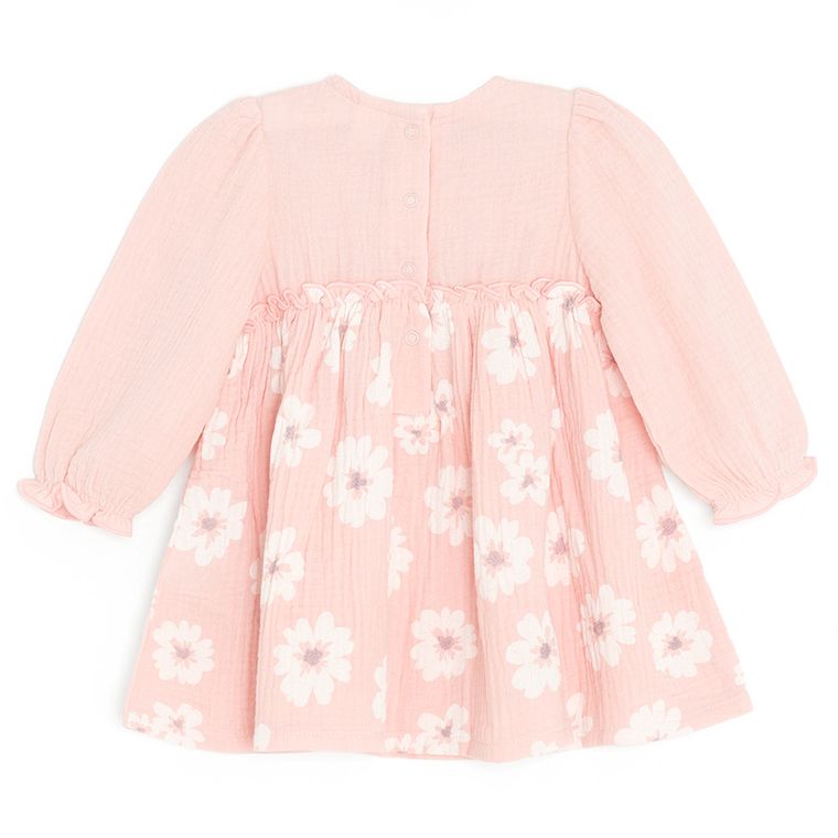 Cool Club, Rochie cu maneca lunga pentru fete, muselina, roz