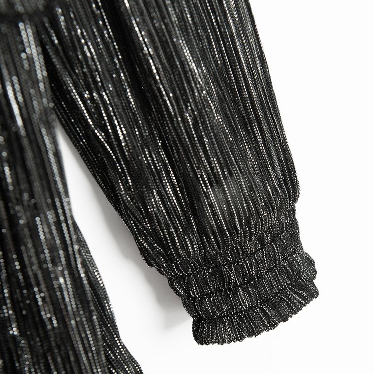 Cool Club, Rochie cu maneca lunga pentru fete, negru