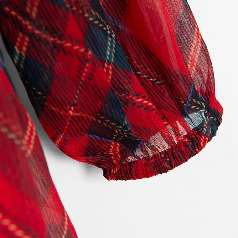 Cool Club, Rochie cu maneca lunga pentru fete, rosu