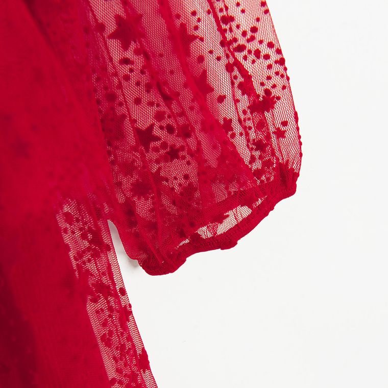 Cool Club, Rochie cu maneca lunga pentru fete, rosu