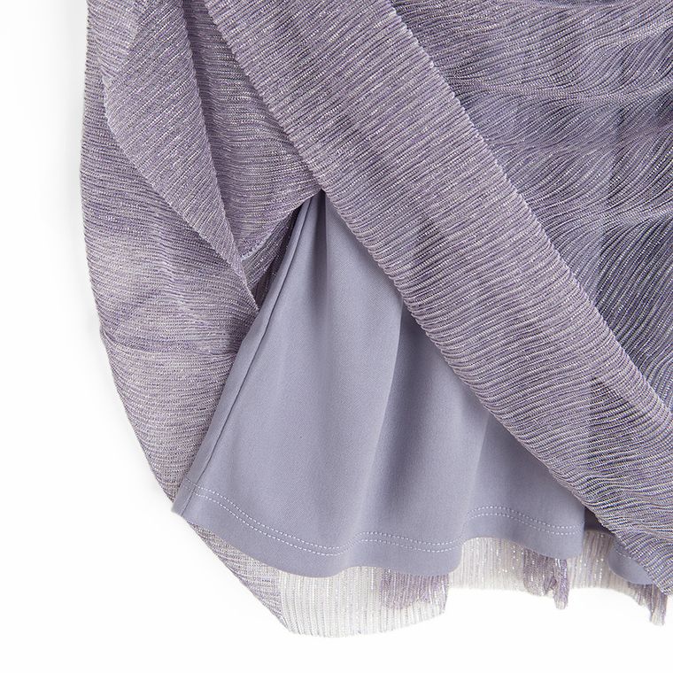 Cool Club, Rochie cu maneca lunga pentru fete, velur, violet