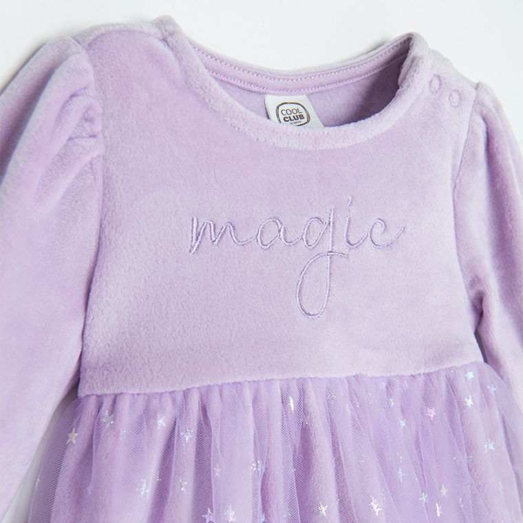 Cool Club, Rochie cu maneca lunga pentru fete, violet