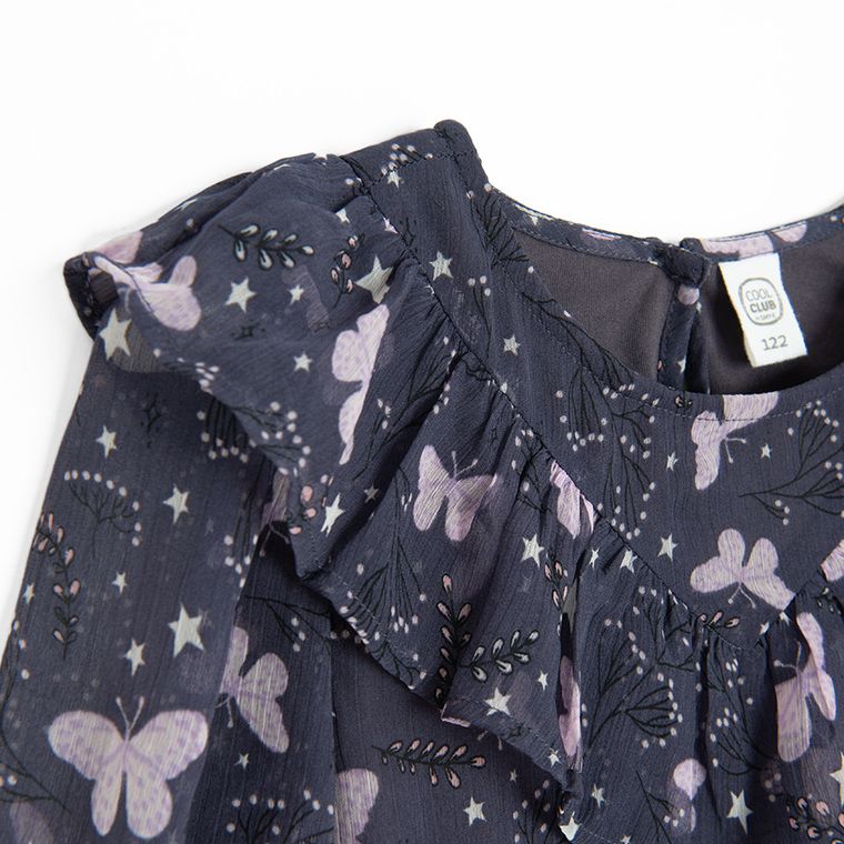 Cool Club, Rochie cu maneca lunga pentru fete, violet