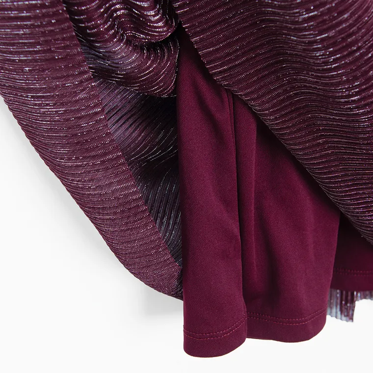 Cool Club, Rochie cu maneca lunga pentru fete, violet inchis