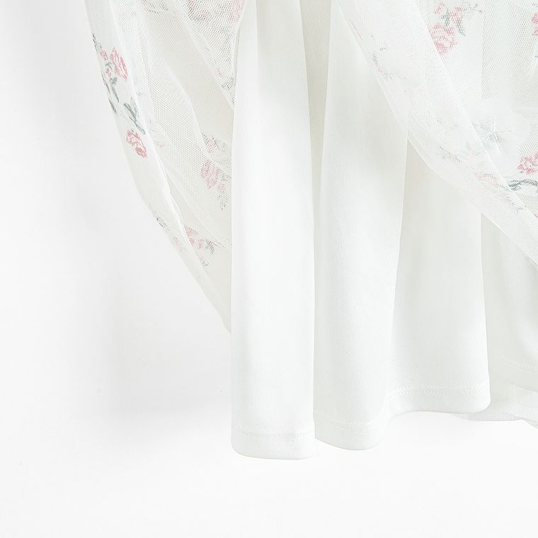 Cool Club, Rochie cu maneca scurta pentru fete, alb