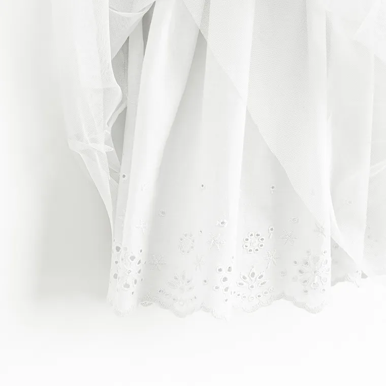 Cool Club, Rochie cu maneca scurta pentru fete, alb