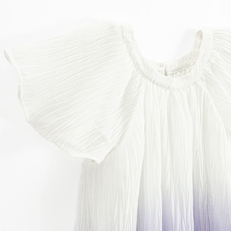 Cool Club, Rochie cu maneca scurta pentru fete, alb-violet
