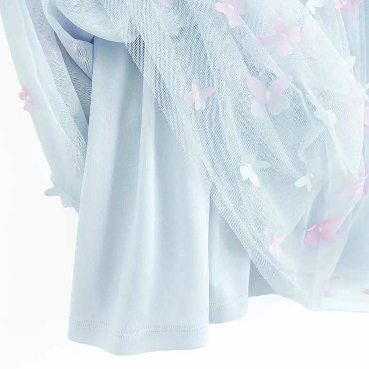 Cool Club, Rochie cu maneca scurta pentru fete, albastru