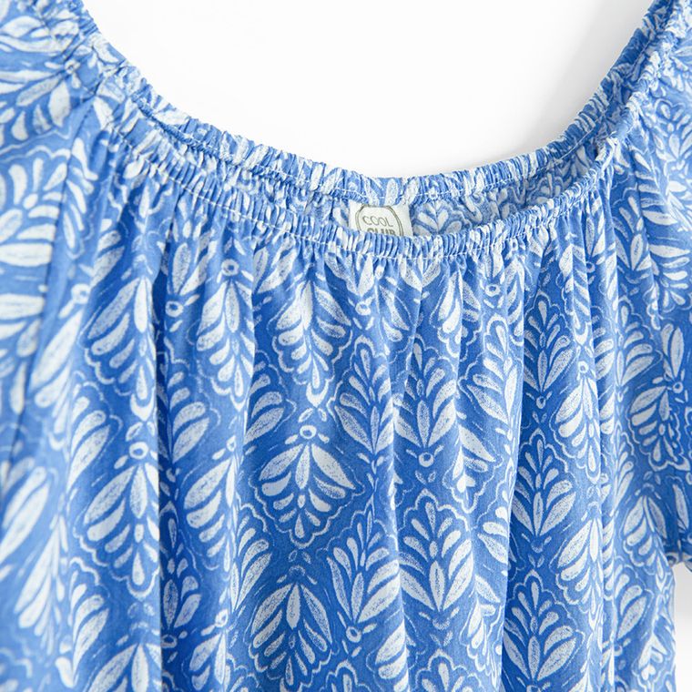 Cool Club, Rochie cu maneca scurta pentru fete, albastru