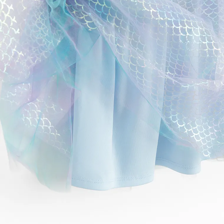 Cool Club, Rochie cu maneca scurta pentru fete, albastru