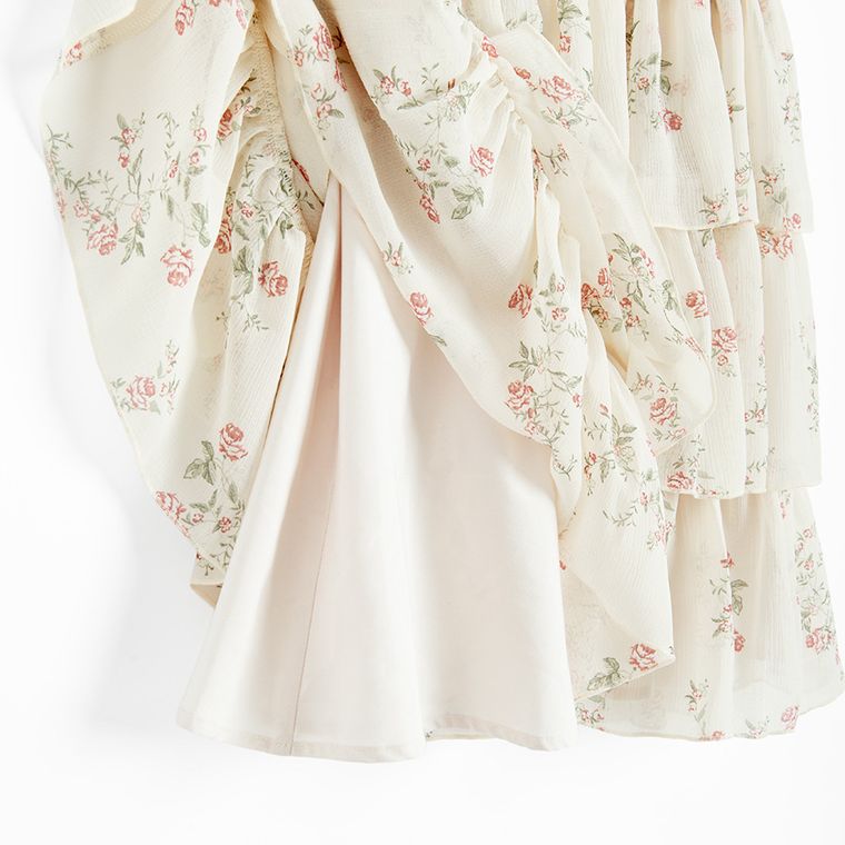 Cool Club, Rochie cu maneca scurta pentru fete, bej