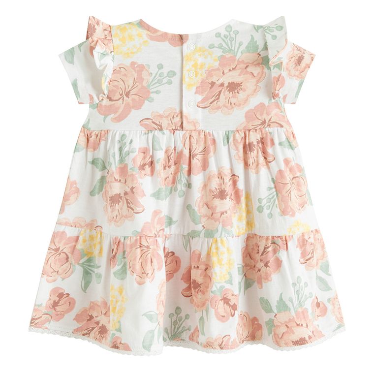 Cool Club, Rochie cu maneca scurta pentru fete, ecru