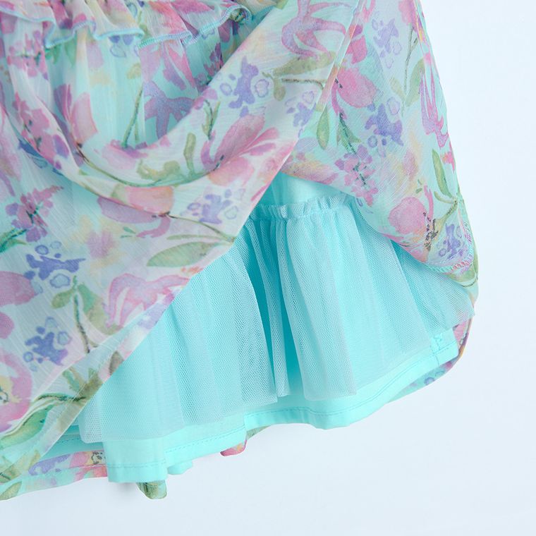 Cool Club, Rochie cu maneca scurta pentru fete, menta verde