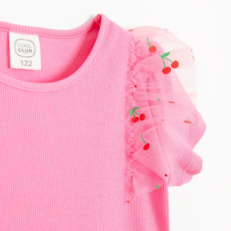 Cool Club, Rochie cu maneca scurta pentru fete, roz