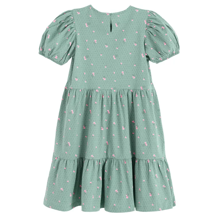 Cool Club, Rochie cu maneca scurta pentru fete, verde