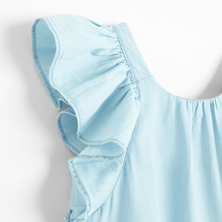 Cool Club, Rochie de blugi pentru fete cu maneca scurta, albastru