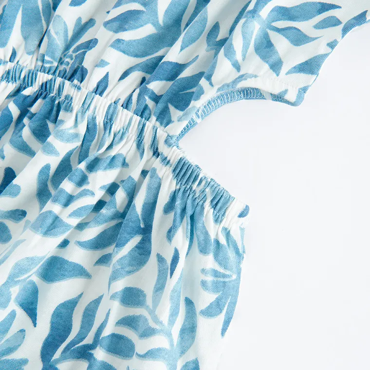 Cool Club, Rochie fara maneci pentru fete, alb-albastru