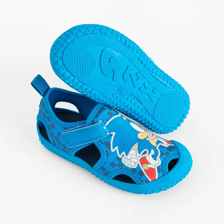 Cool Club, Sandale pentru baieti, albastru, imprimeu Sonic the Hedgehog