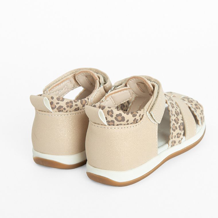 Cool Club, Sandale pentru fete, bej, brant din piele