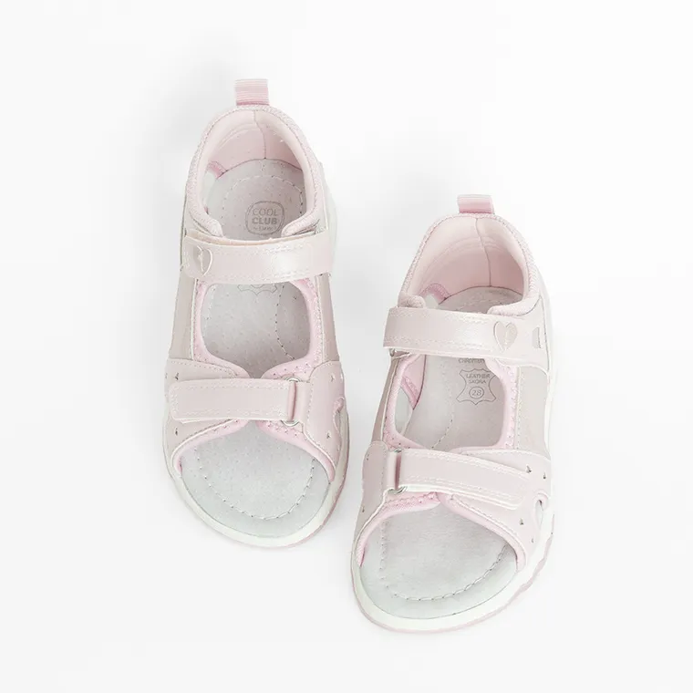 Cool Club, Sandale pentru fete, roz, brant din piele