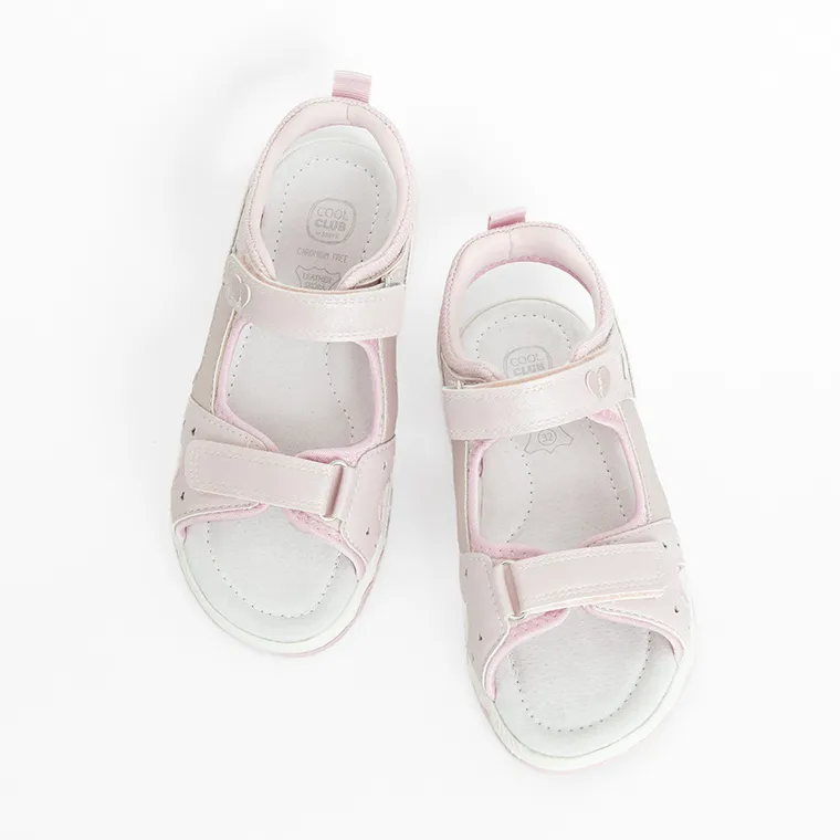 Cool Club, Sandale pentru fete, roz, brant din piele